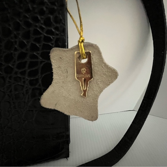 Vintage Genuine Reptile Embossed Patent Leather Small Briefcase/Shoulder Bag - Picture 10 of 16